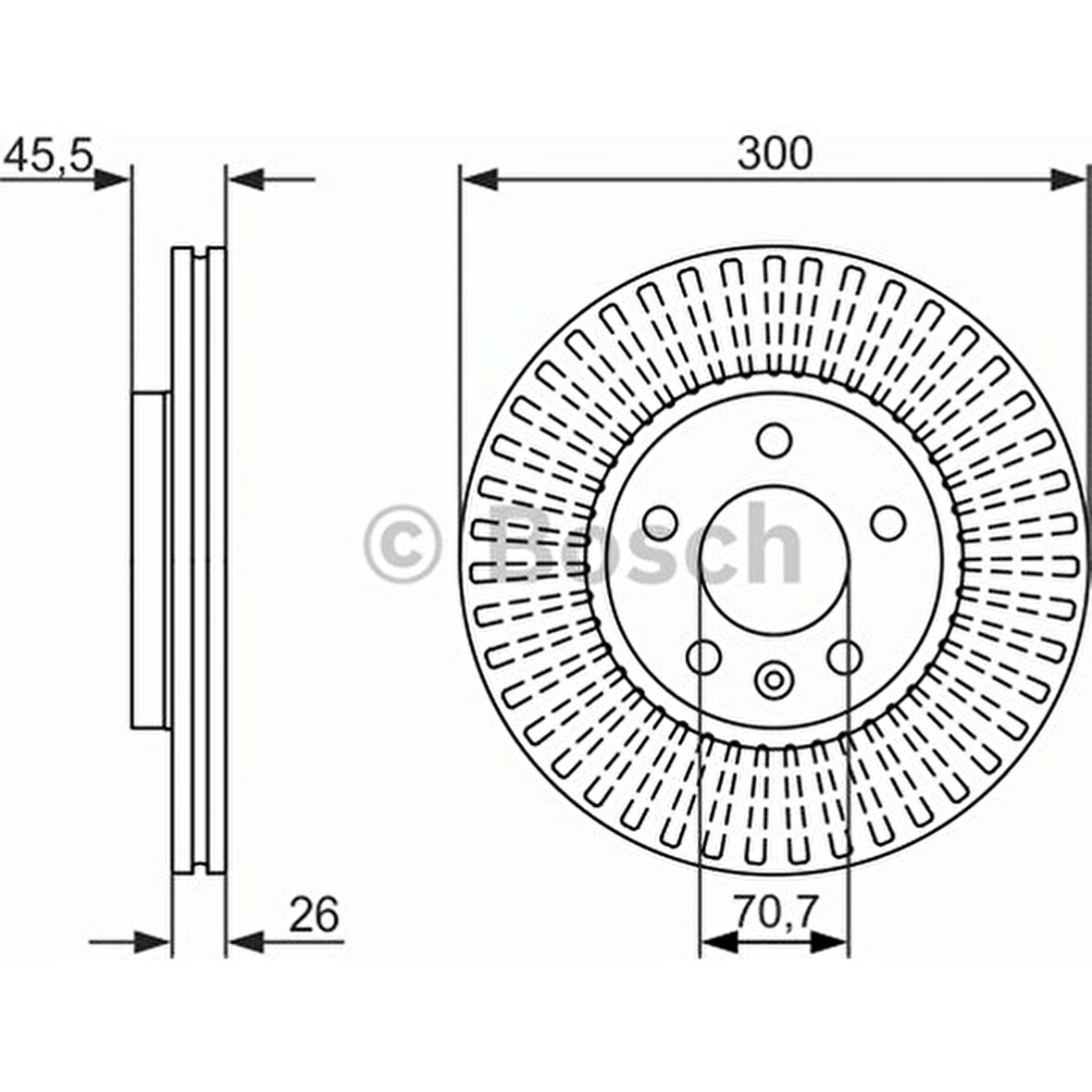 Bosch Fren Diski Ön [5D 300Mm] Cruze Astra J Zafıra 09 16Inc